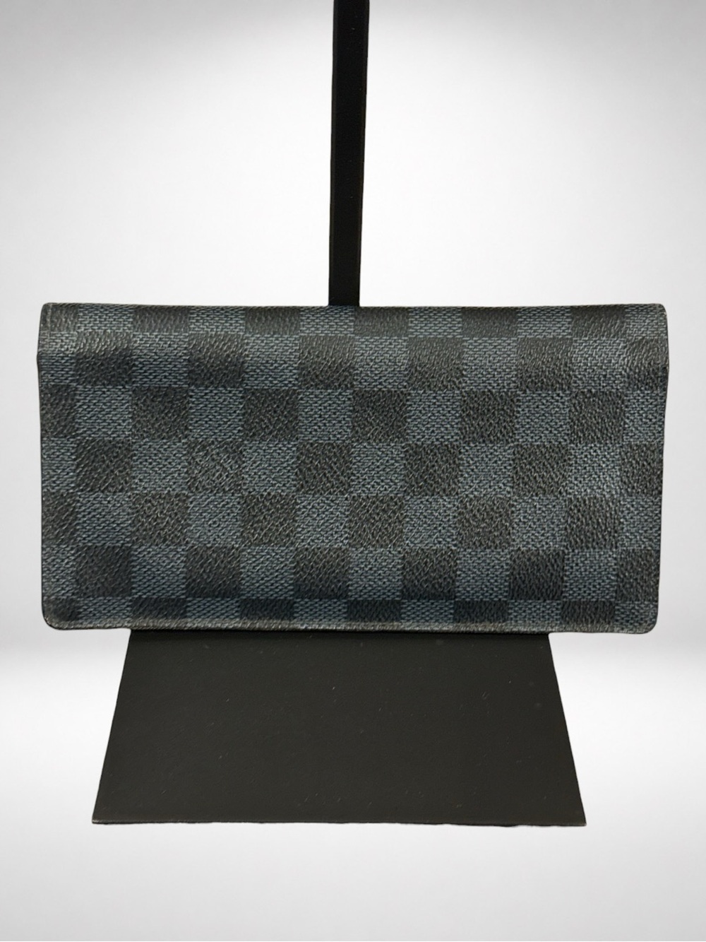 Louis Vuitton Authentic Portefeuille Brazza Long Wallet Damier Graphite Canvas